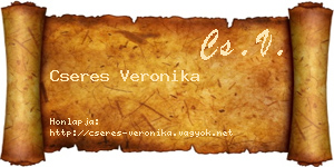Cseres Veronika névjegykártya
